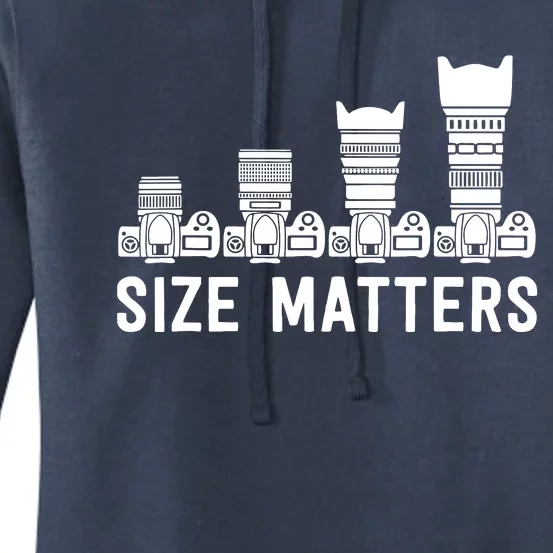 Funny Photography Lens Size Matters Women's Pullover Hoodie