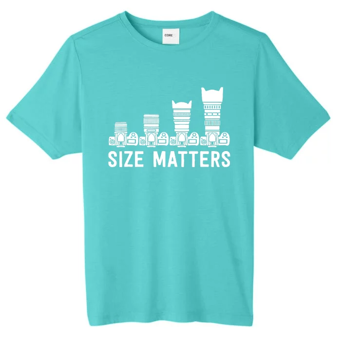 Funny Photography Lens Size Matters ChromaSoft Performance T-Shirt