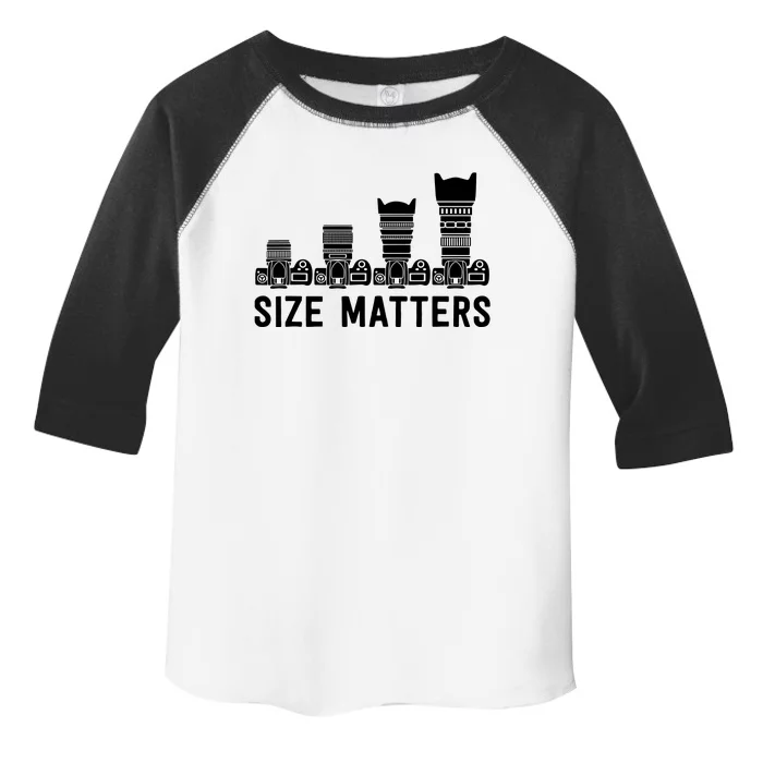 Funny Photography Lens Size Matters Toddler Fine Jersey T-Shirt