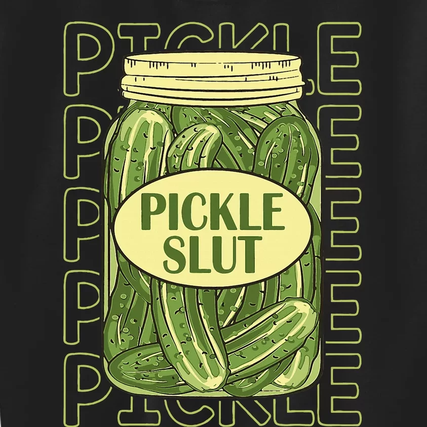 Funny Pickle Lover Pickle Slut Kids Sweatshirt