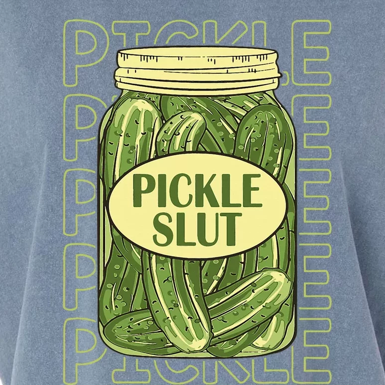 Funny Pickle Lover Pickle Slut Garment-Dyed Women's Muscle Tee