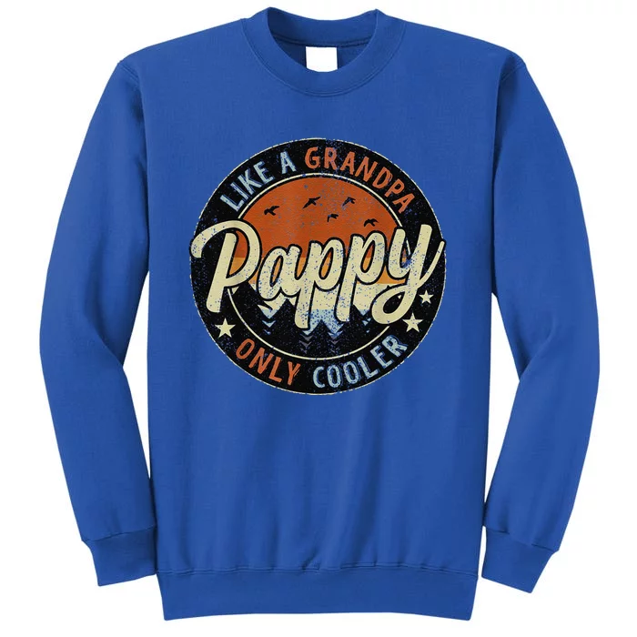 Funny Pappy Like A Grandpa Only Cooler Vintage Retro FatherS Day Tall Sweatshirt