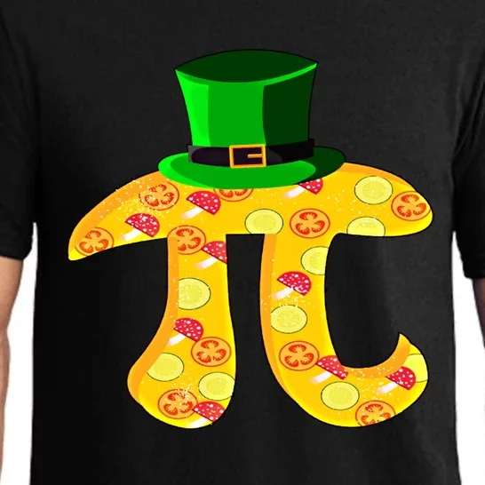 Funny Pi Leprechaun Hat With Pi Pizza For Pi Day Funny Gift Pajama Set