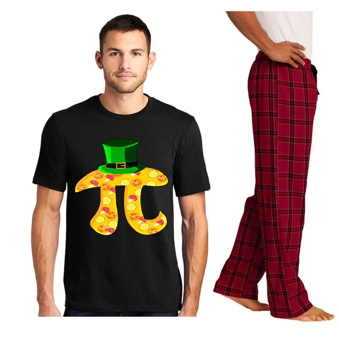 Funny Pi Leprechaun Hat With Pi Pizza For Pi Day Funny Gift Pajama Set