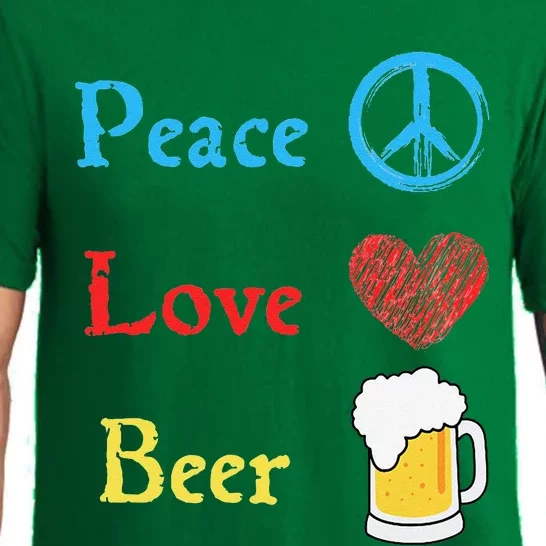 Funny Peace Love Beer Pajama Set