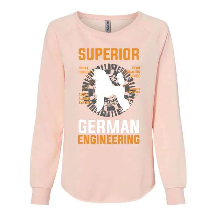 Funny Poodle Lover Tees Superior German Engineering Womens California Wash Sweatshirt