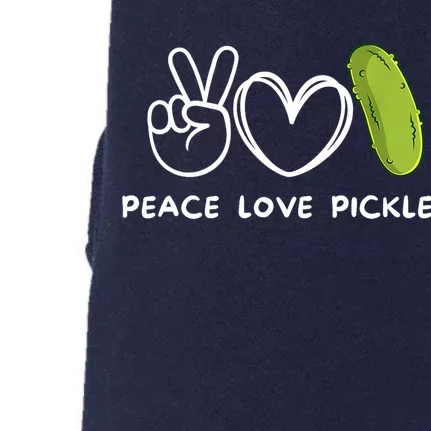 Funny Peace Love Pickles Retro Pickles Lover Food Lover Gift Doggie 3-End Fleece Hoodie