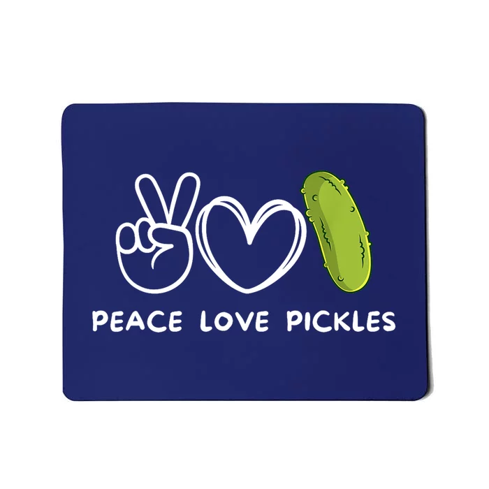 Funny Peace Love Pickles Retro Pickles Lover Food Lover Gift Mousepad