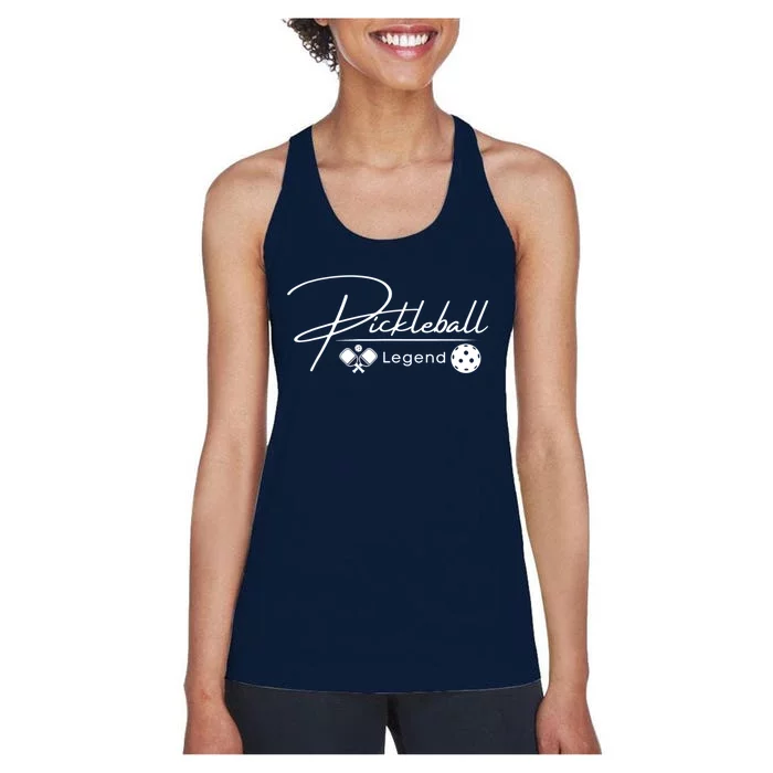 Funny Pickleball Legend Player Women's Racerback Tank