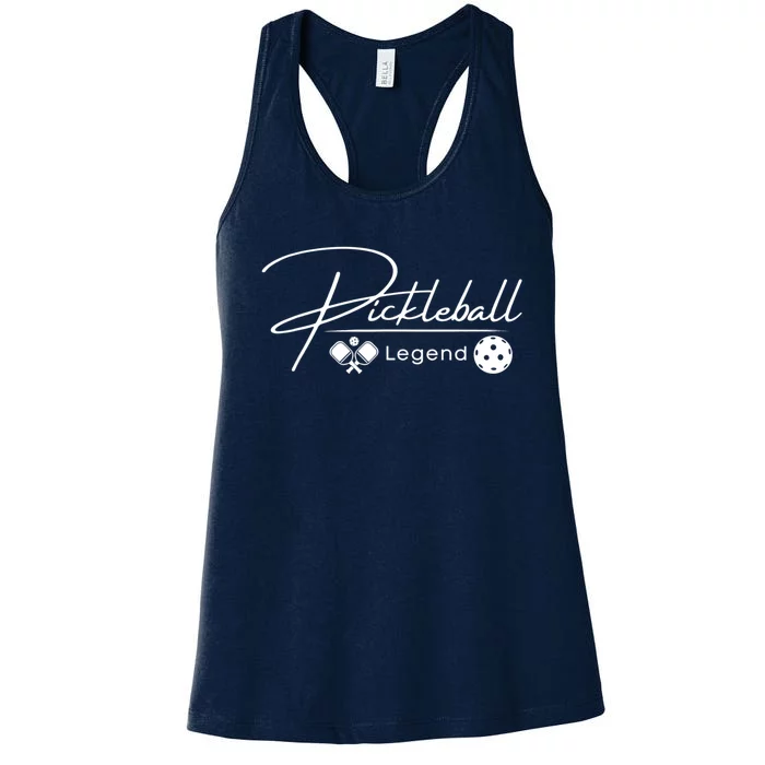 Funny Pickleball Legend Player Women's Racerback Tank