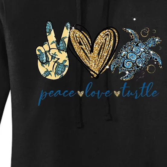 Funny Peace Love Turtle Gift Women's Pullover Hoodie