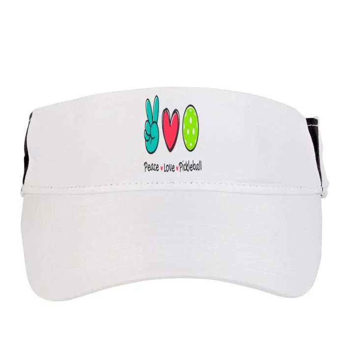 Funny Peace Love Pickleball Court Play Loves Pickleball Adult Drive Performance Visor