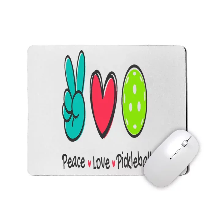 Funny Peace Love Pickleball Court Play Loves Pickleball Mousepad