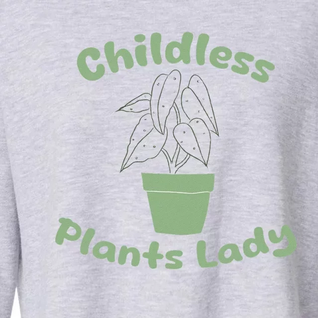 Funny Plant Lady Garden Art For Plant Lovers Cropped Pullover Crew