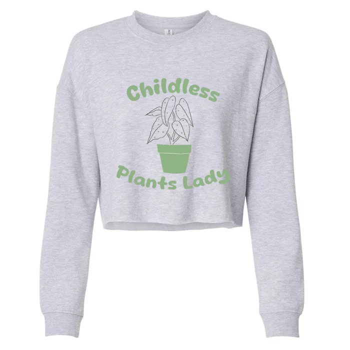 Funny Plant Lady Garden Art For Plant Lovers Cropped Pullover Crew