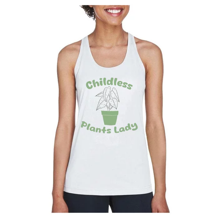 Funny Plant Lady Garden Art For Plant Lovers Women's Racerback Tank