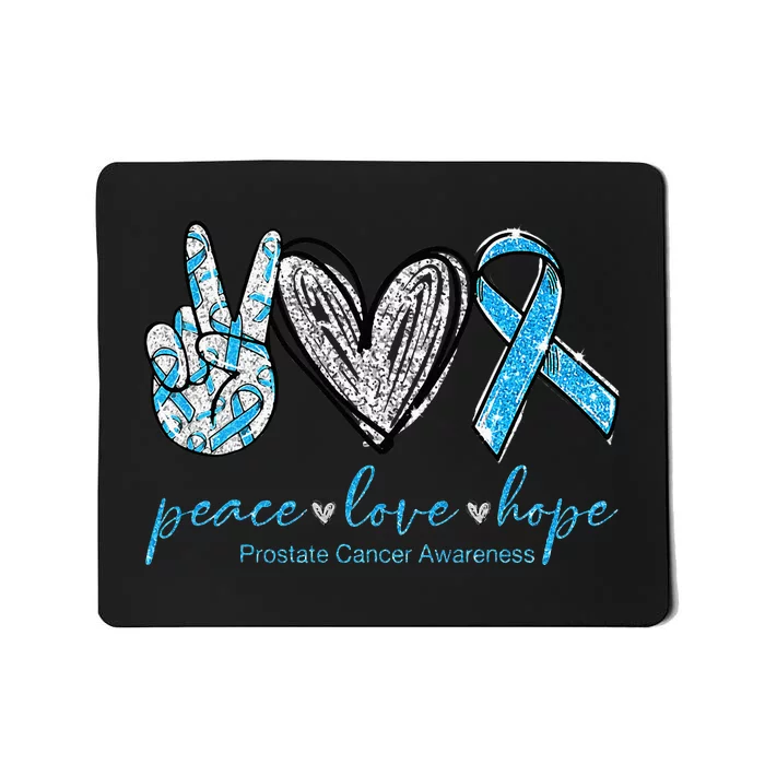 Funny Peace Love Prostate Cancer Awareness Gift Mousepad