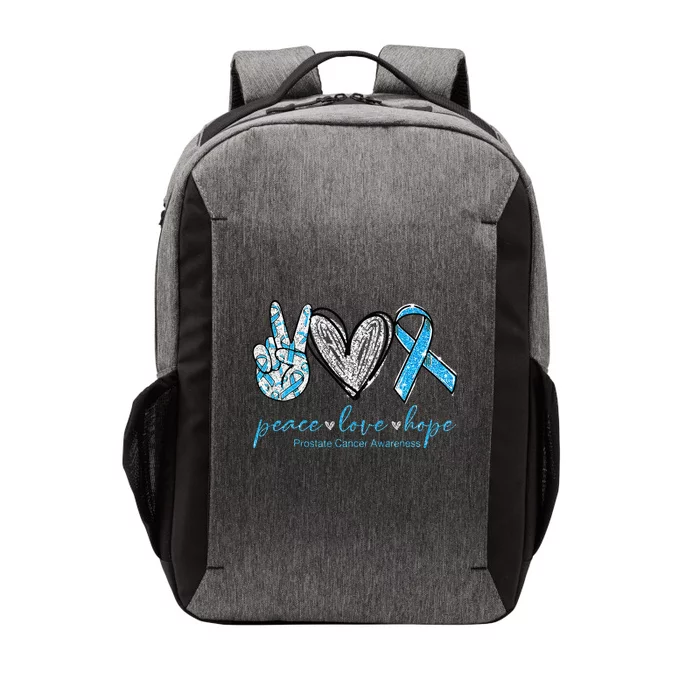 Funny Peace Love Prostate Cancer Awareness Gift Vector Backpack