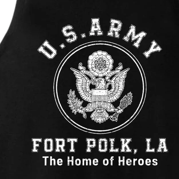 Fort Polk Louisiana Tigerland Ladies Tri-Blend Wicking Tank