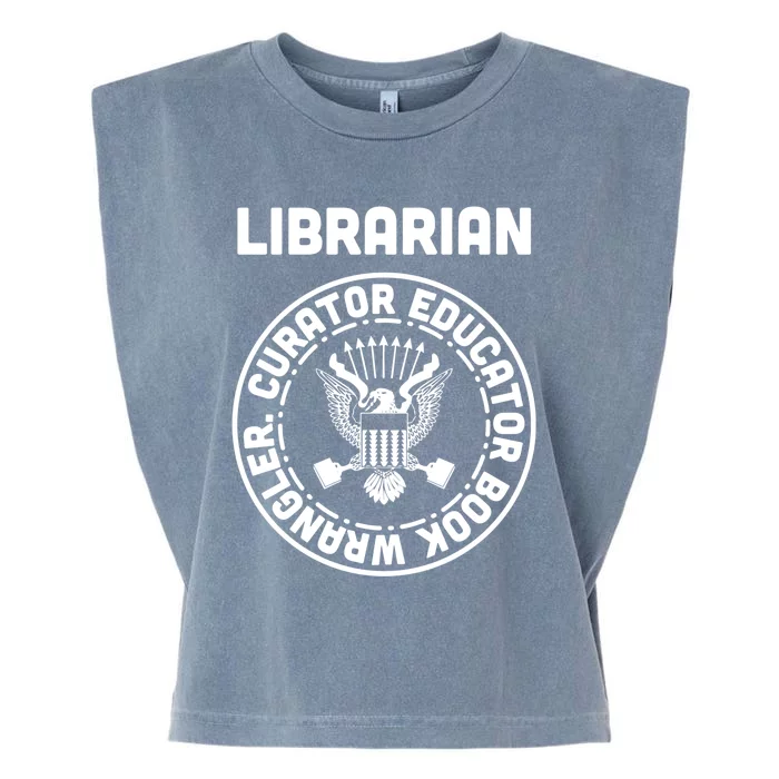 Funny Punk Librarian Gift Great Gift Garment-Dyed Women's Muscle Tee