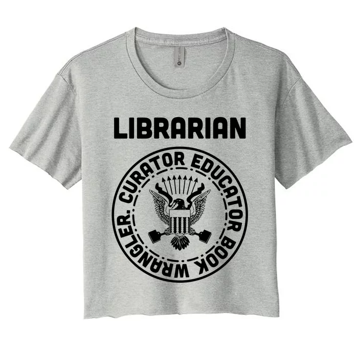 Funny Punk Librarian Gift Great Gift Women's Crop Top Tee