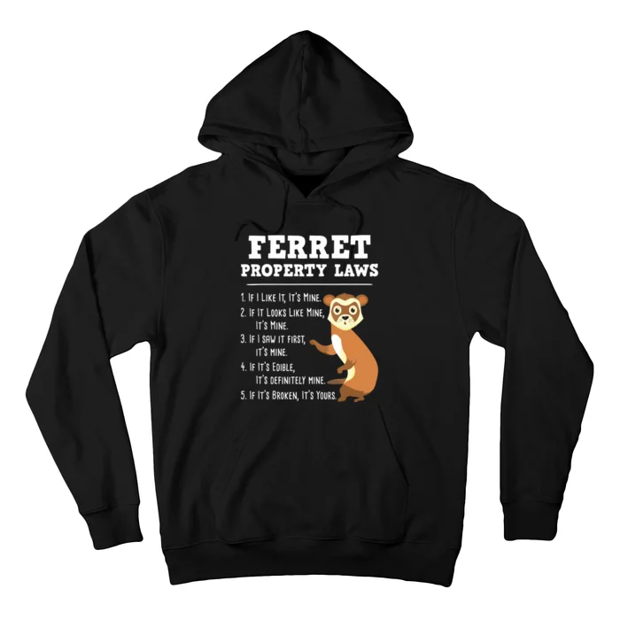 Ferret Property Laws Zoo Animal Ferret Lover Hoodie