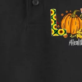 Fall Pumpkin Leopard Print Healthcare Worker Halloween Costume Dry Zone Grid Performance Polo