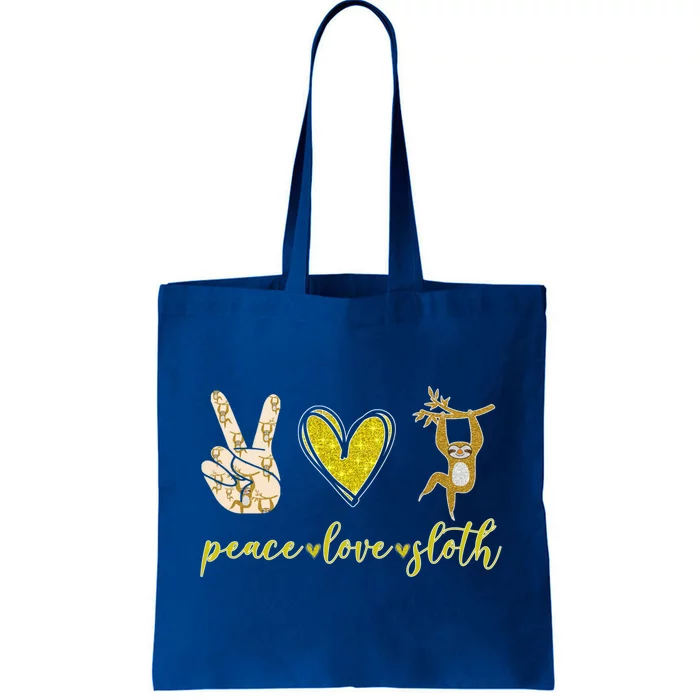 Funny Peace Love Sloth Gift Tote Bag