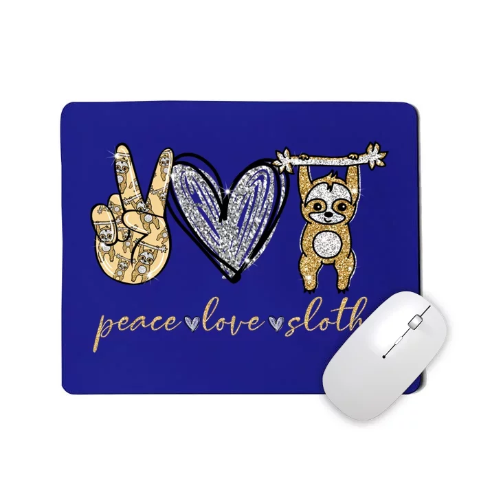 Funny Peace Love Sloth Gift Mousepad