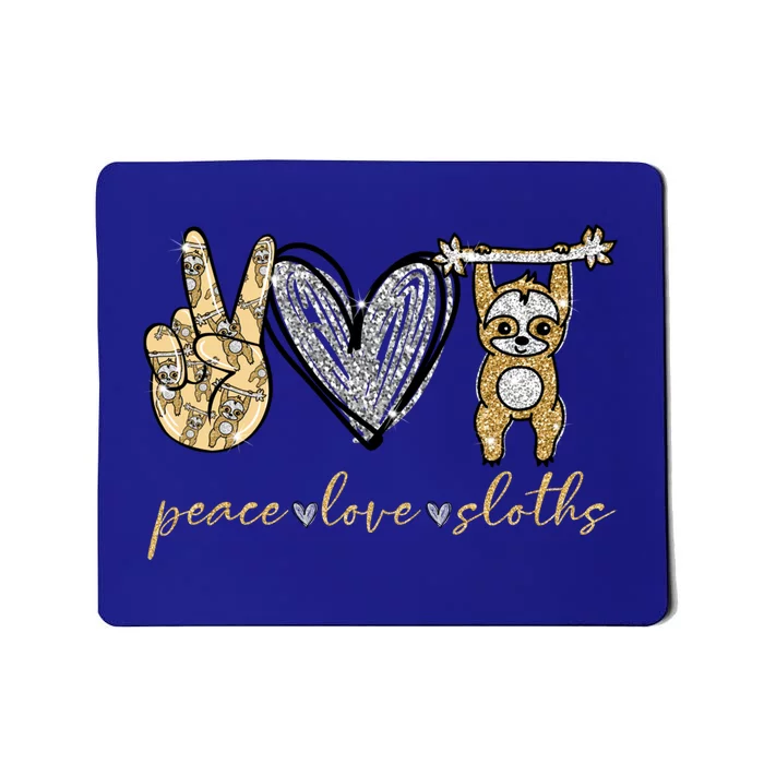 Funny Peace Love Sloth Gift Mousepad