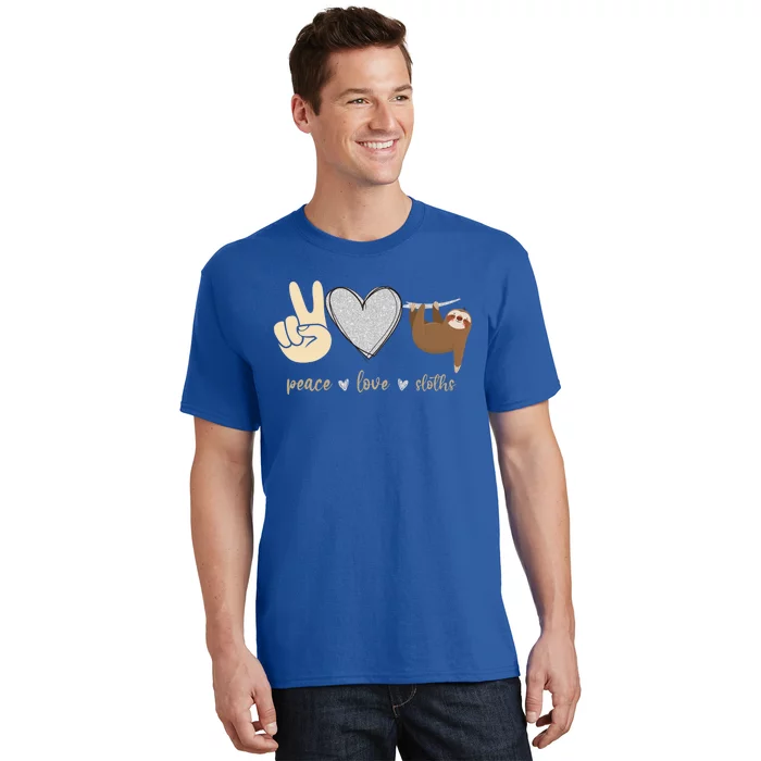 Funny Peace Love Sloths Unisex Gift Gift T-Shirt