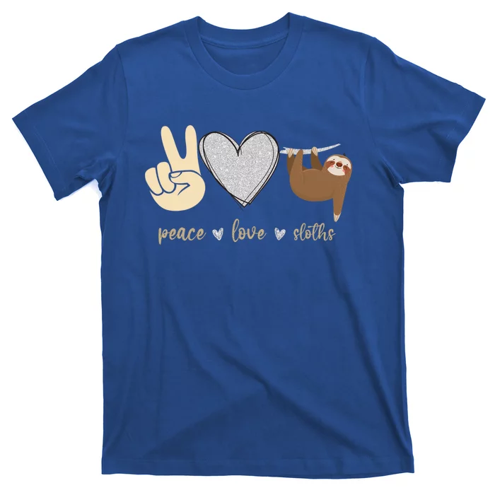 Funny Peace Love Sloths Unisex Gift Gift T-Shirt