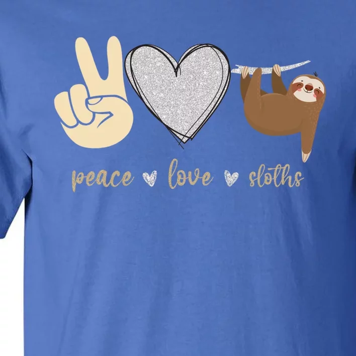 Funny Peace Love Sloths Unisex Gift Gift Tall T-Shirt