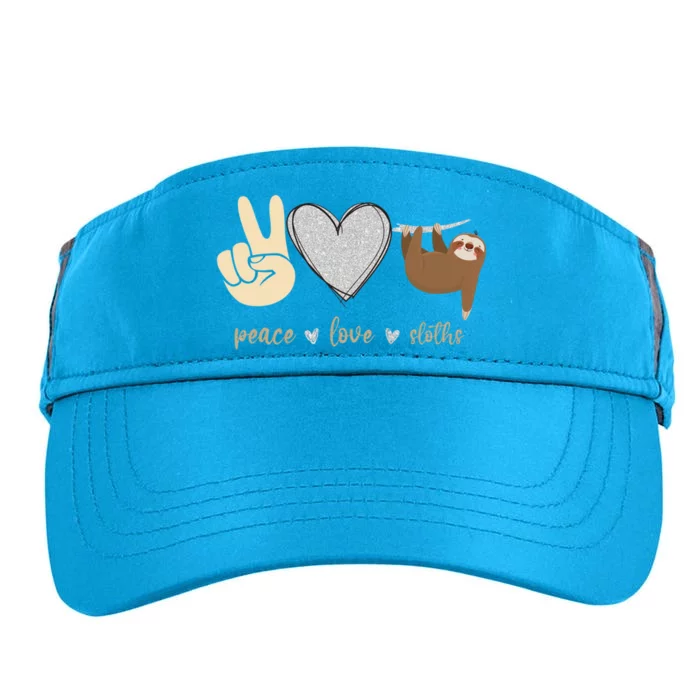 Funny Peace Love Sloths Unisex Gift Gift Adult Drive Performance Visor