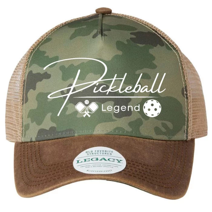 Funny Pickleball Legend Player Legacy Tie Dye Trucker Hat