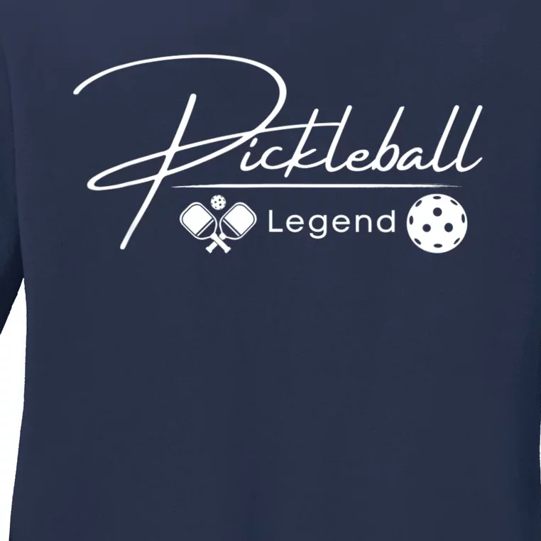 Funny Pickleball Legend Player Ladies Long Sleeve Shirt