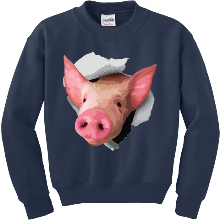 Funny Pig Lover Shirts Farm Animal Kids Sweatshirt