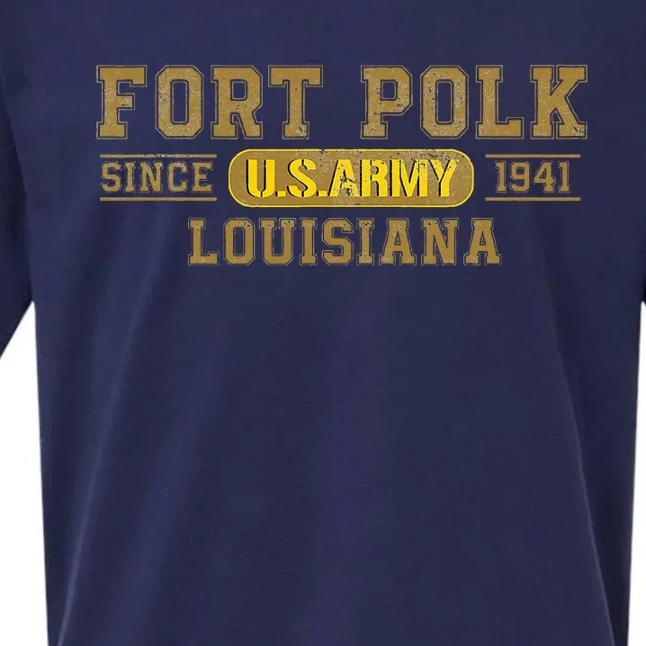 Fort Polk Louisiana Sueded Cloud Jersey T-Shirt