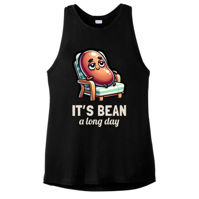 Food Pun Lover ItS Bean A Long Day Funny Graphic Gift Ladies Tri-Blend Wicking Tank