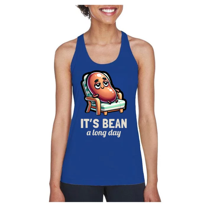 Food Pun Lover ItS Bean A Long Day Funny Graphic Gift Women's Racerback Tank