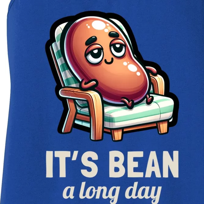 Food Pun Lover ItS Bean A Long Day Funny Graphic Gift Women's Racerback Tank