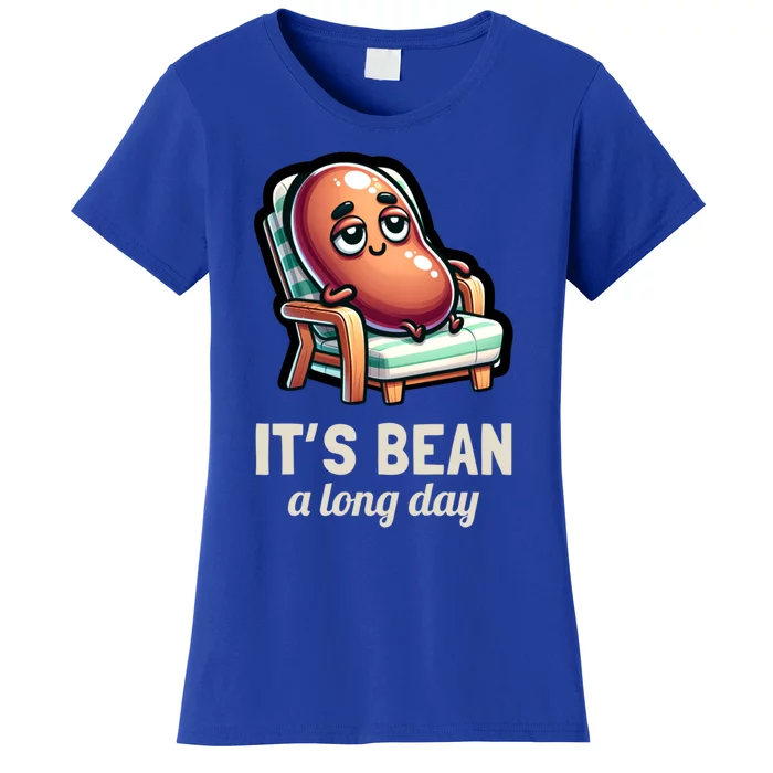 Food Pun Lover ItS Bean A Long Day Funny Graphic Gift Women's T-Shirt