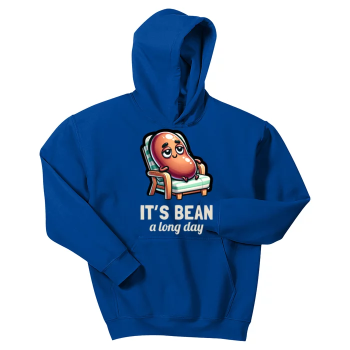 Food Pun Lover ItS Bean A Long Day Funny Graphic Gift Kids Hoodie