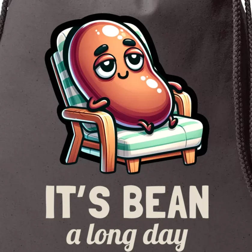 Food Pun Lover ItS Bean A Long Day Funny Graphic Gift Drawstring Bag