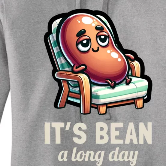 Food Pun Lover ItS Bean A Long Day Funny Graphic Gift Women's Pullover Hoodie