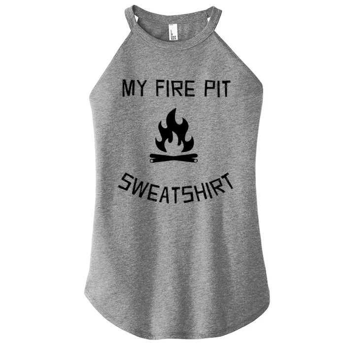 Fire Pit Lake Life Campfire Bonfire Camping Gift Women’s Perfect Tri Rocker Tank