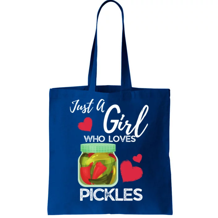 Funny Pickle Lovers Just A Who Loves Pickles Gift Tote Bag