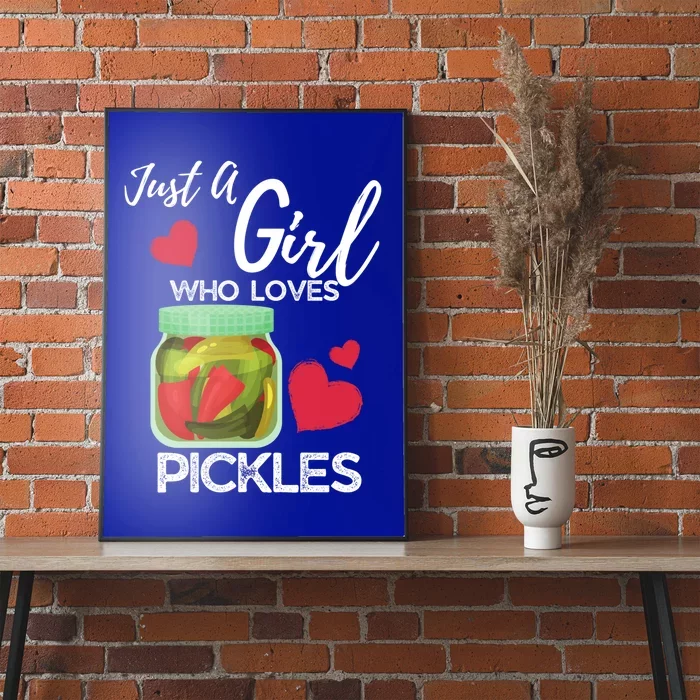 Funny Pickle Lovers Just A Who Loves Pickles Gift Poster