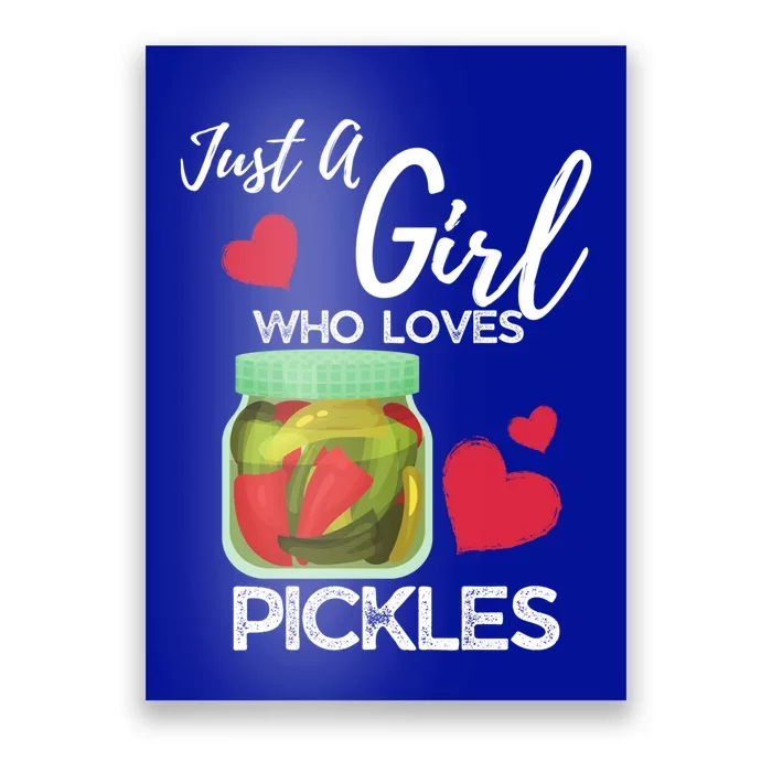 Funny Pickle Lovers Just A Who Loves Pickles Gift Poster