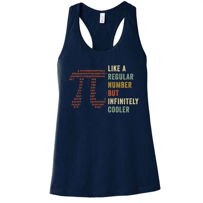 Funny Pi Like A Regular Number But Infinitely Cooler Gift Women's Racerback Tank